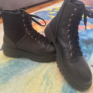 Black Chelsea and Violet side zip Chelsea boot